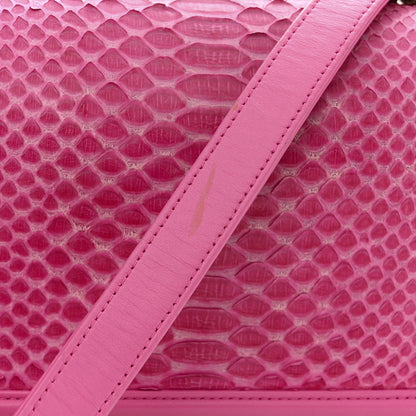 Chanel Matte Snakeskin Medium Boy Flap Pink 15 of 15