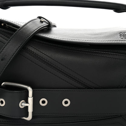 Loewe Shiny Calfskin Small Puzzle Biker Bag Black 7 of 9