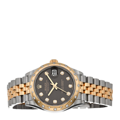 Rolex Stainless Steel 18K Yellow Gold Diamond 31mm Oyster Perpetual Datejust Watch Chocolate 278343RBR 2 of 5