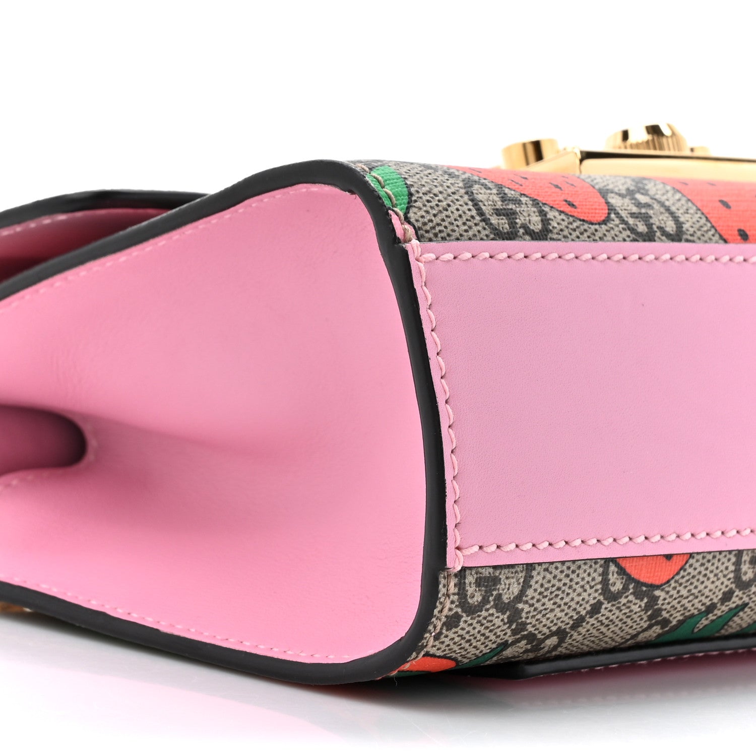 Gucci GG Supreme Monogram Strawberry Small Padlock Shoulder Bag 10 of 14