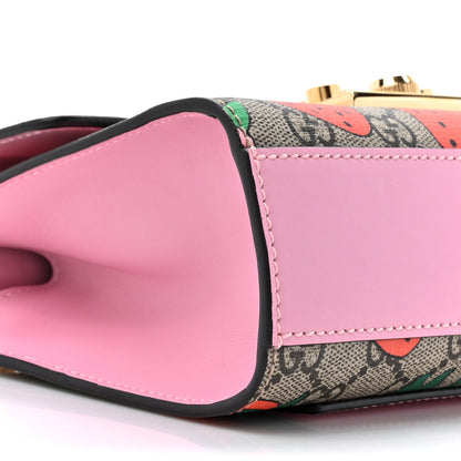Gucci GG Supreme Monogram Strawberry Small Padlock Shoulder Bag 10 of 14