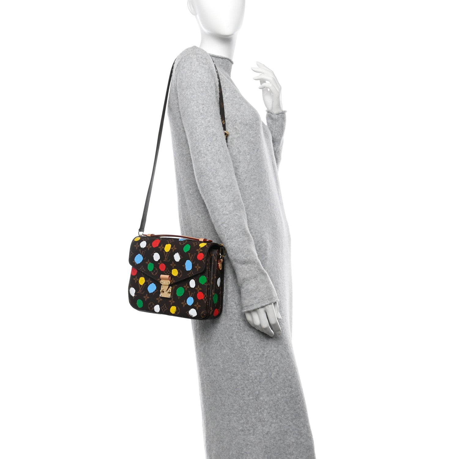 Louis Vuitton LV x YK Monogram Painted Dots Pochette Metis 2 of 11