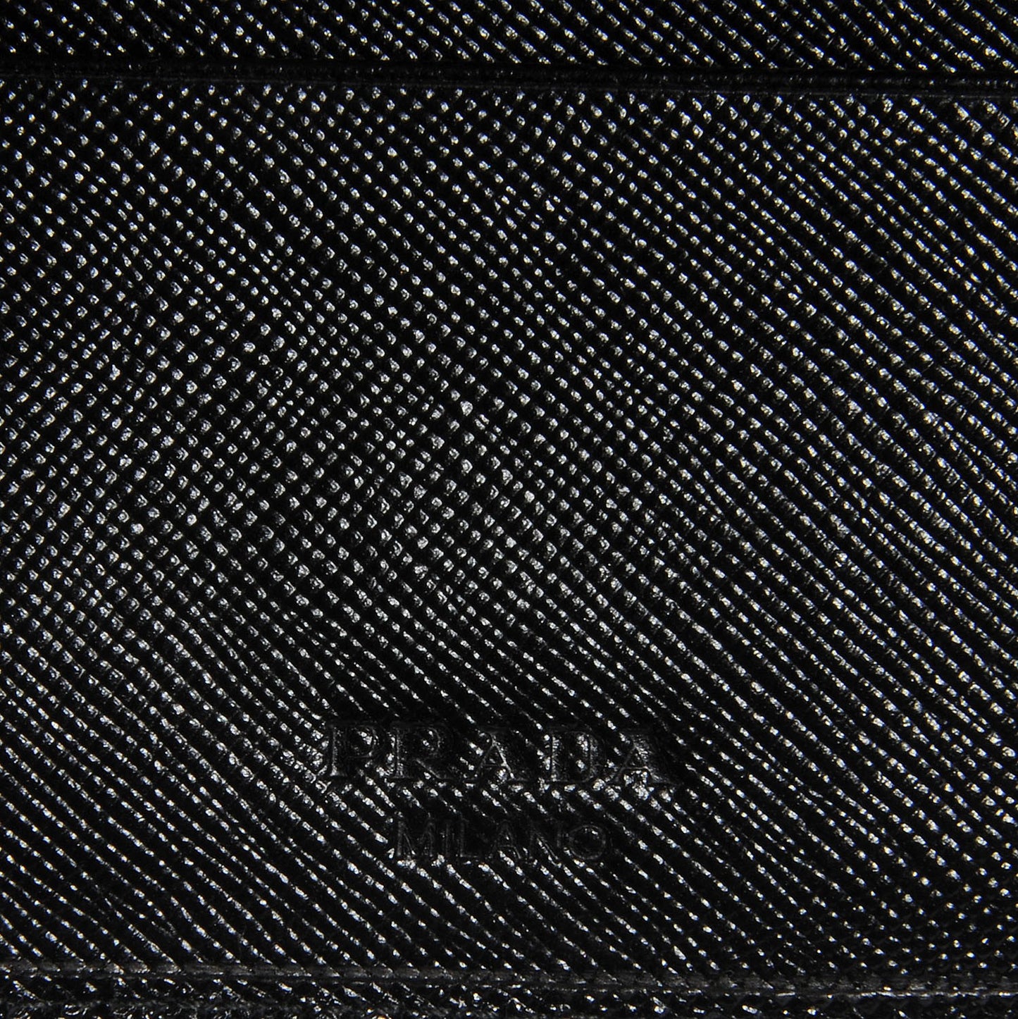 Saffiano Enamel Bi-Fold Wallet Nero Black
