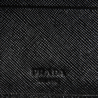 Prada Saffiano Enamel Bi-Fold Wallet Nero Black 6 of 8