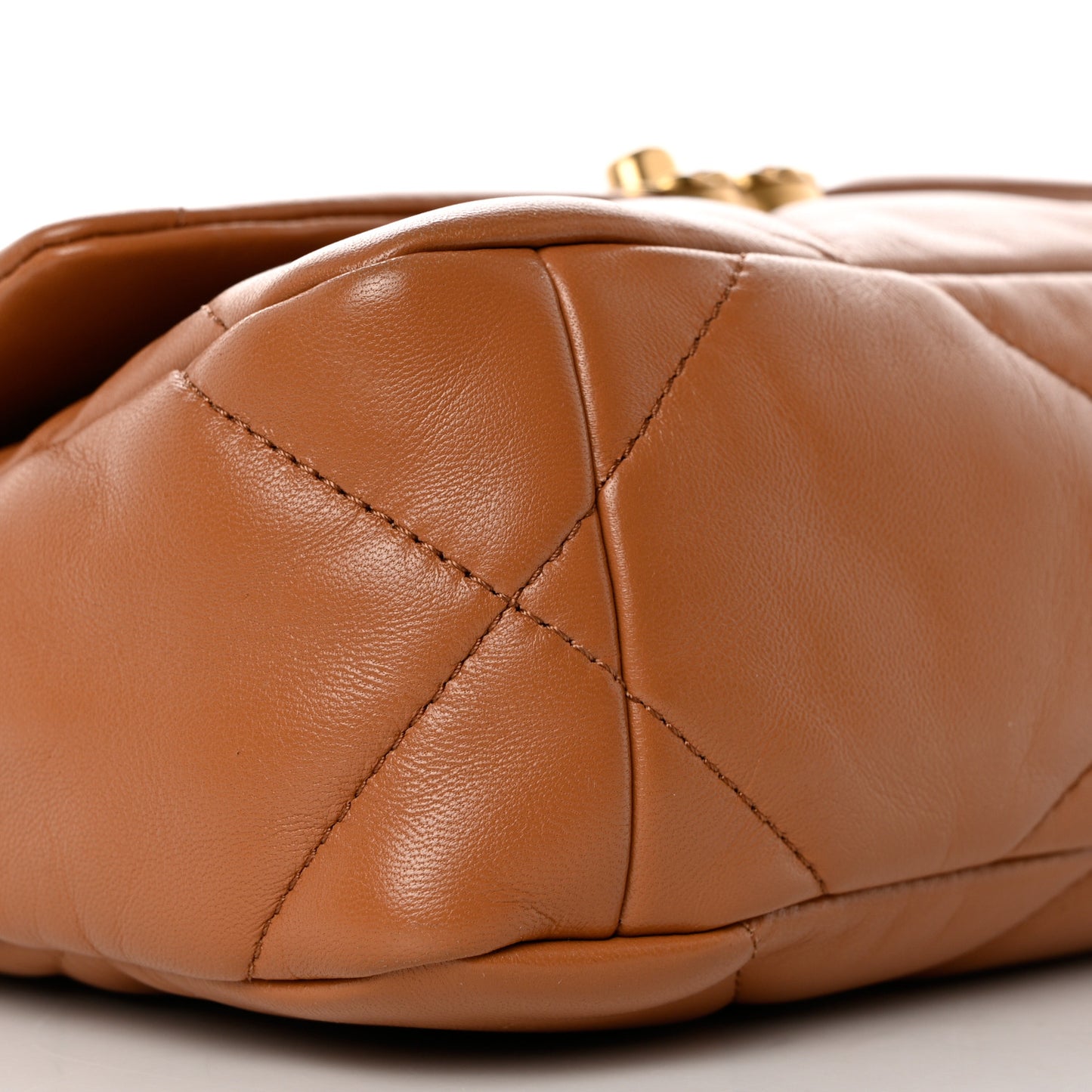 Lambskin Quilted Medium Chanel 19 Flap Brown
