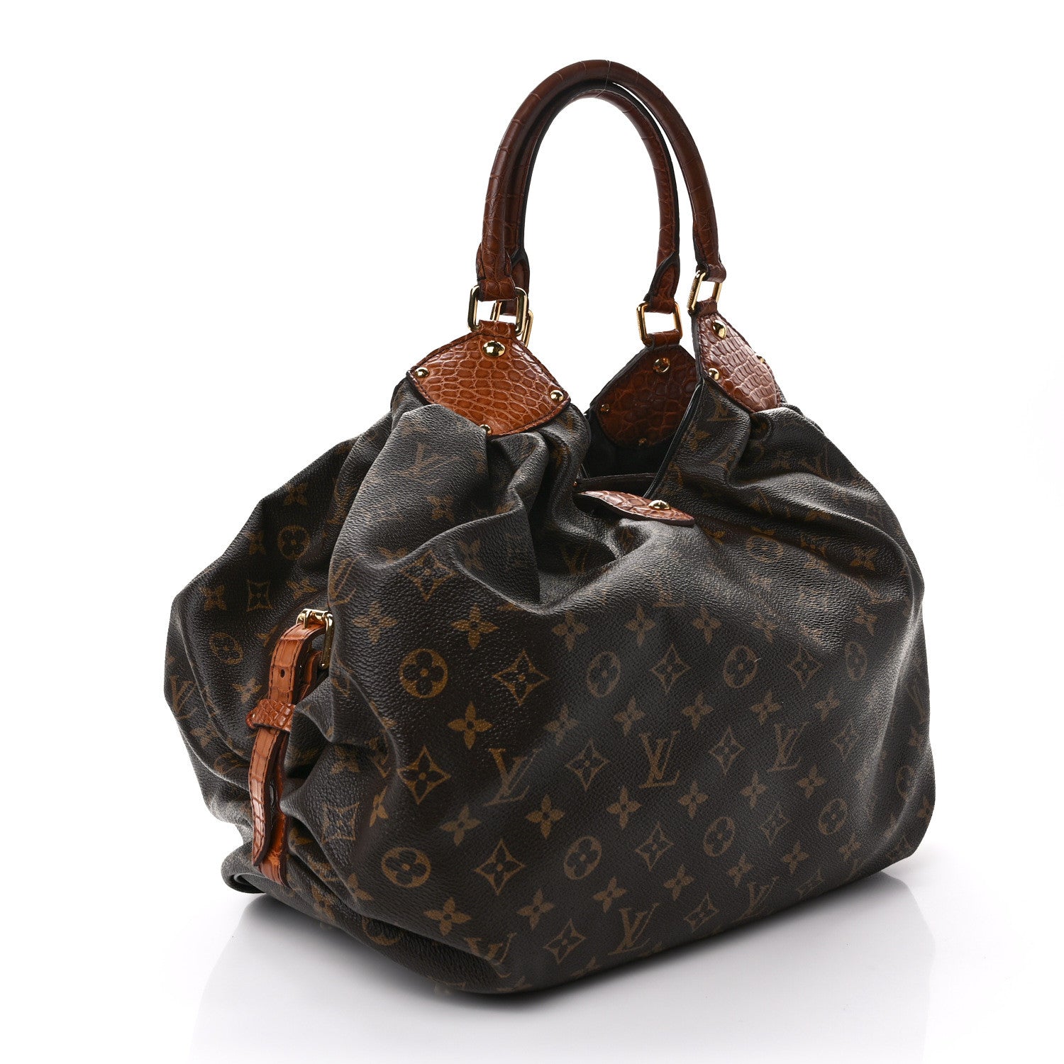 Louis Vuitton LOUIS VUITTON Monogram Alligator Trim Mahina XL 3 of 12