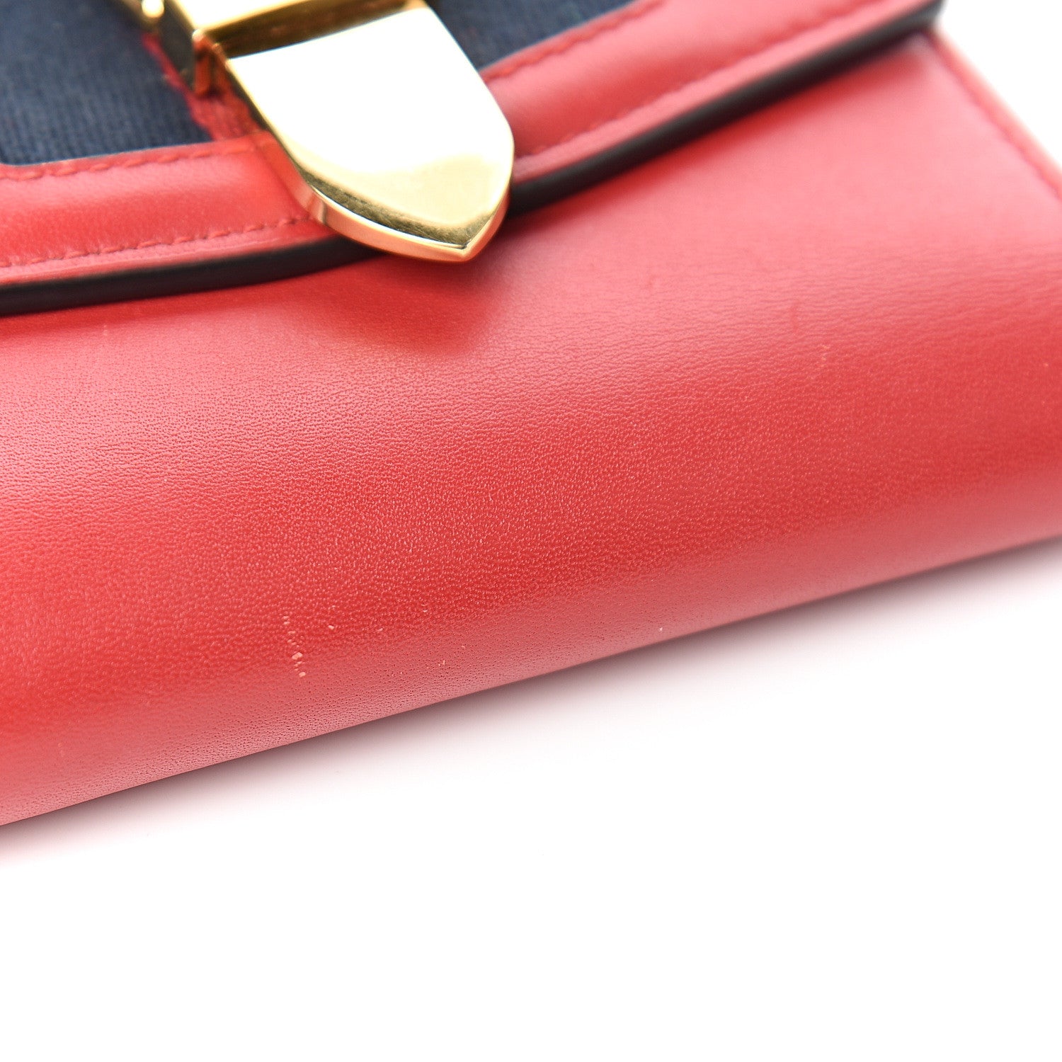 Gucci Calfskin Sylvie Wallet Hibiscus Red 7 of 7