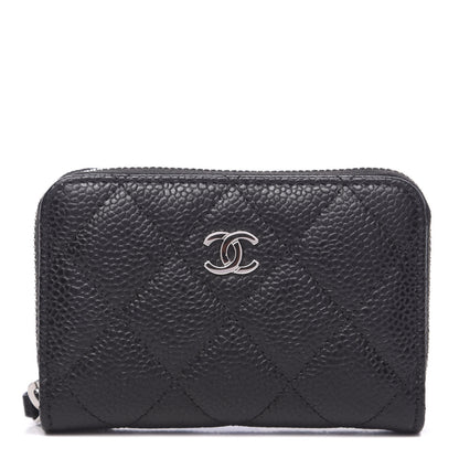 Chanel Caviar Quilted Zip Coin Purse Black 1 of 7