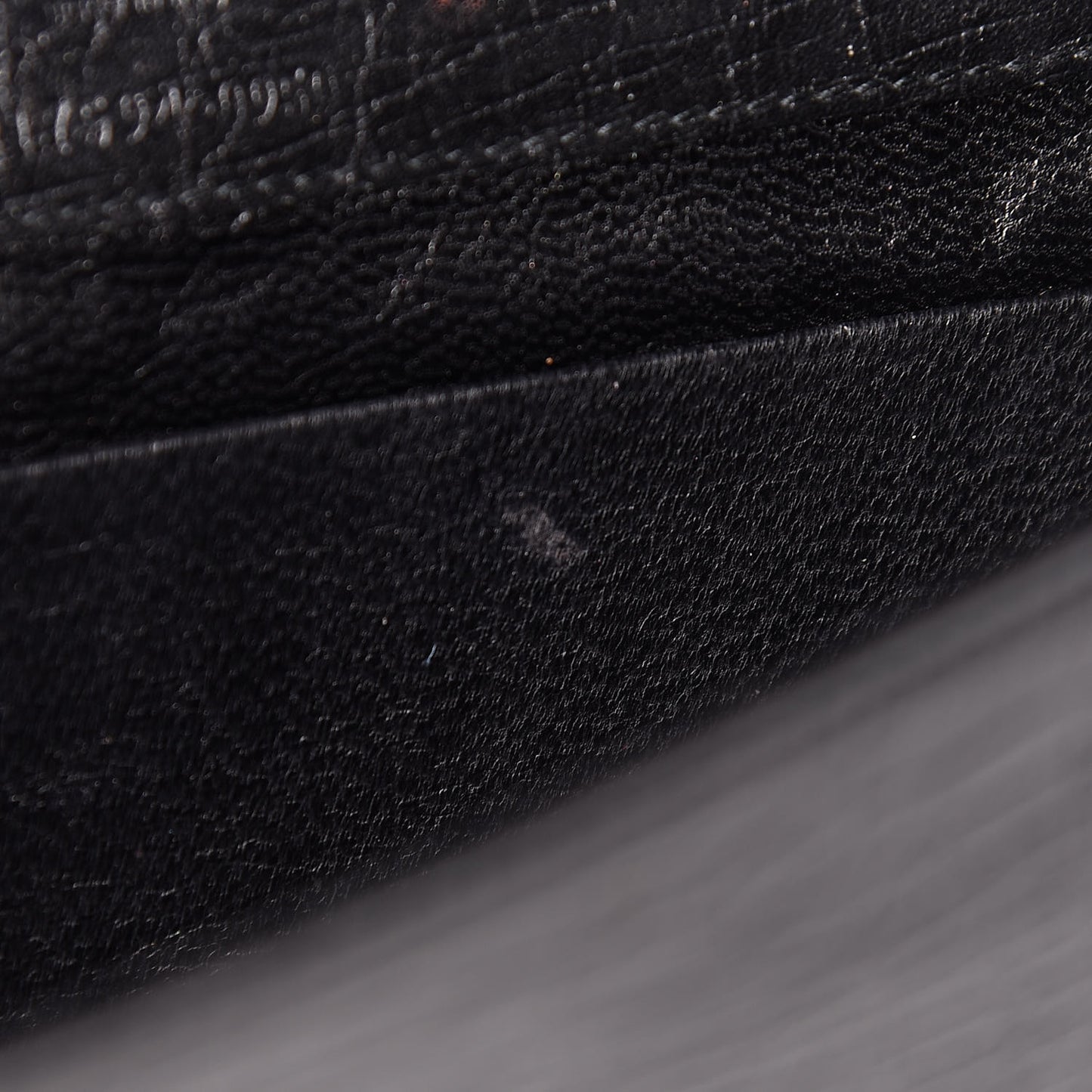 Textured Calfskin Bamboo Bar Clutch Black