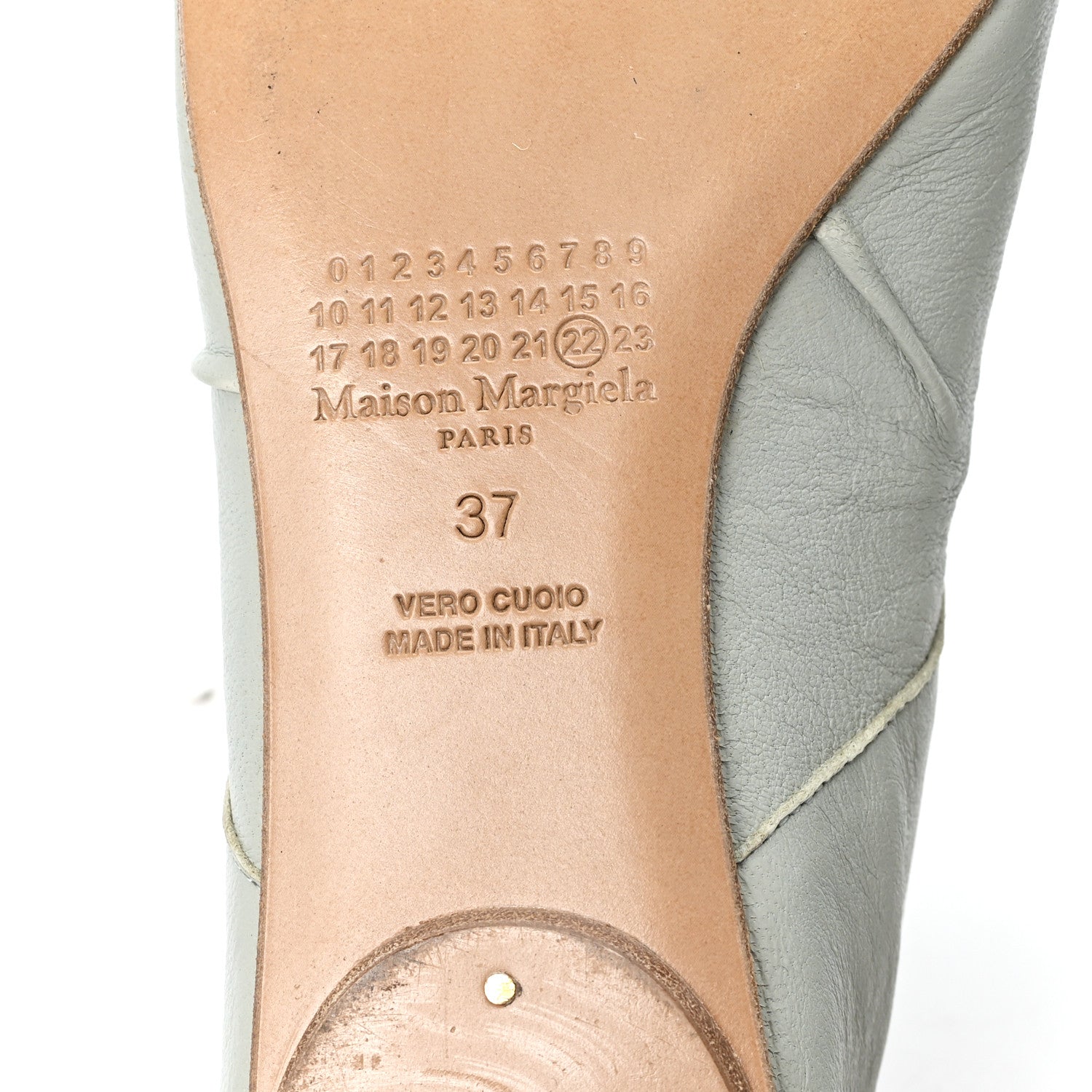 Maison Margiela Ovine Tabi Ballet Flats 37 Alabaster 7 of 9