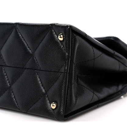 Chanel Caviar Quilted Mini Retro Twist Top Handle Flap Black 11 of 12