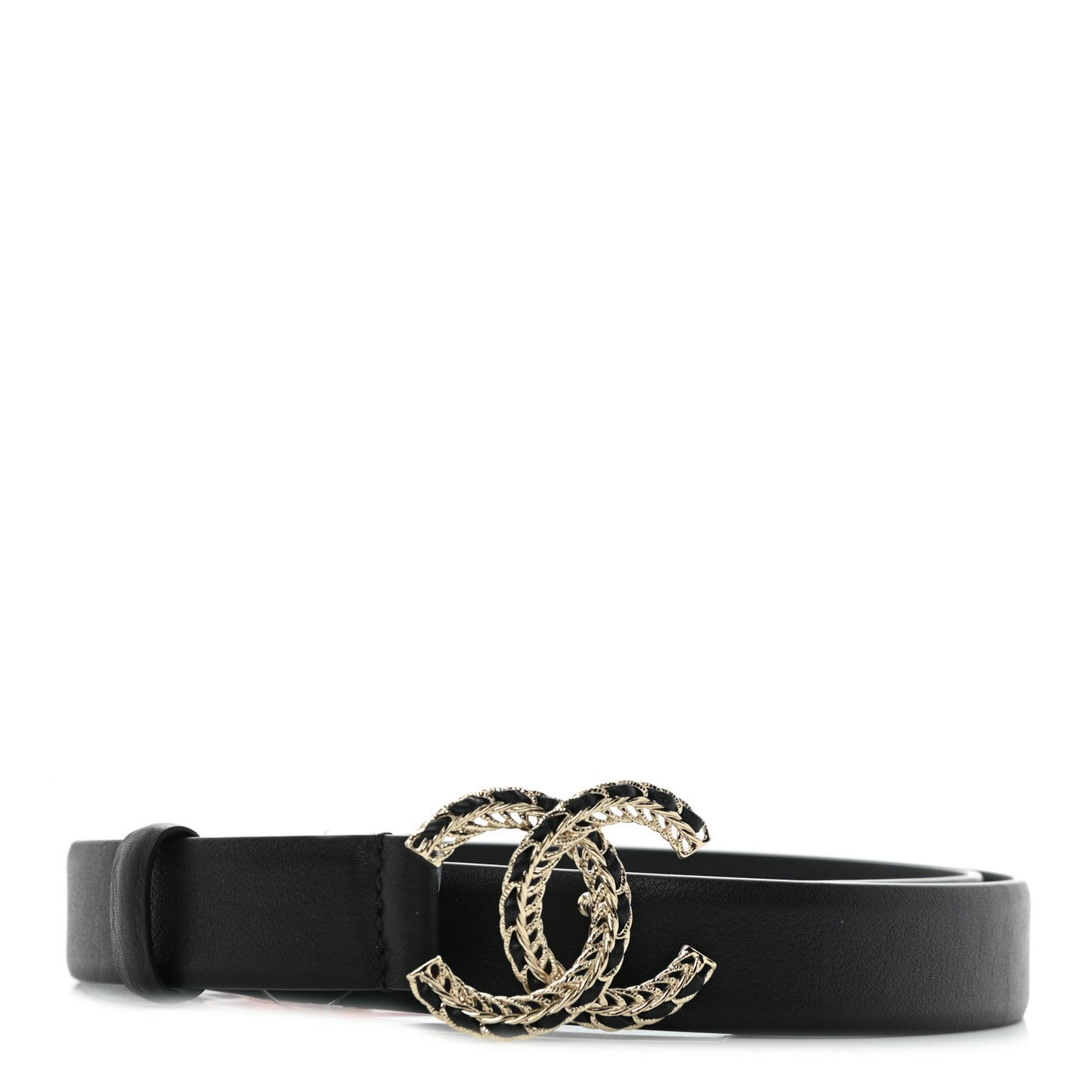 Lambskin CC Chain Belt 85 34 Black