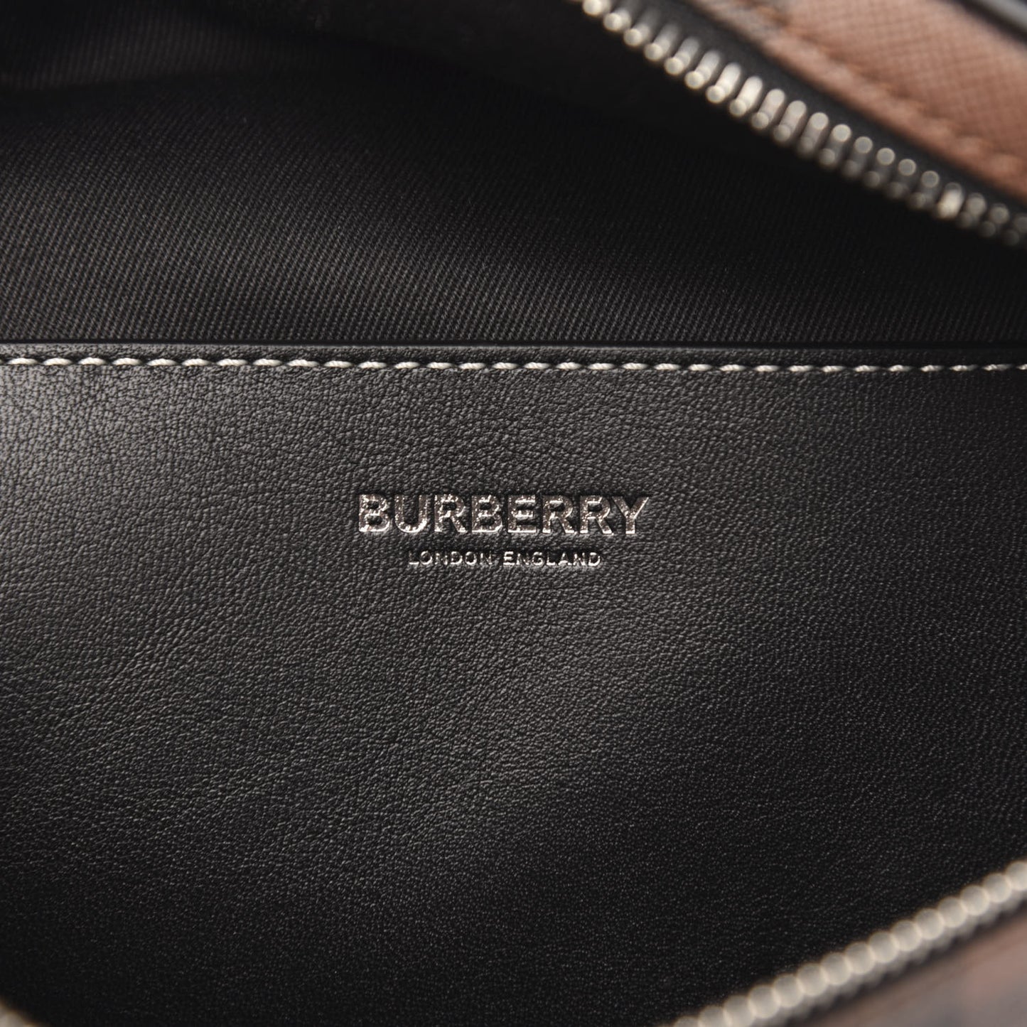 E-canvas Check Bum Bag Dark Birch Brown