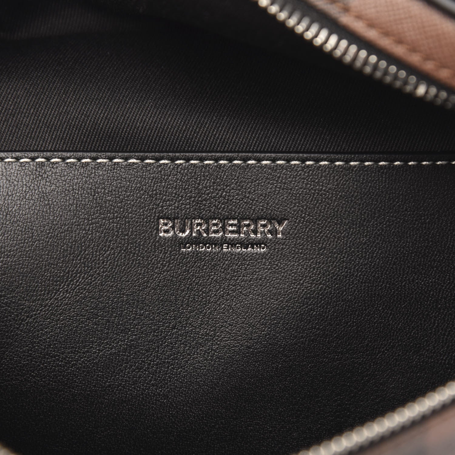 Burberry E-canvas Check Bum Bag Dark Birch Brown 6 of 9