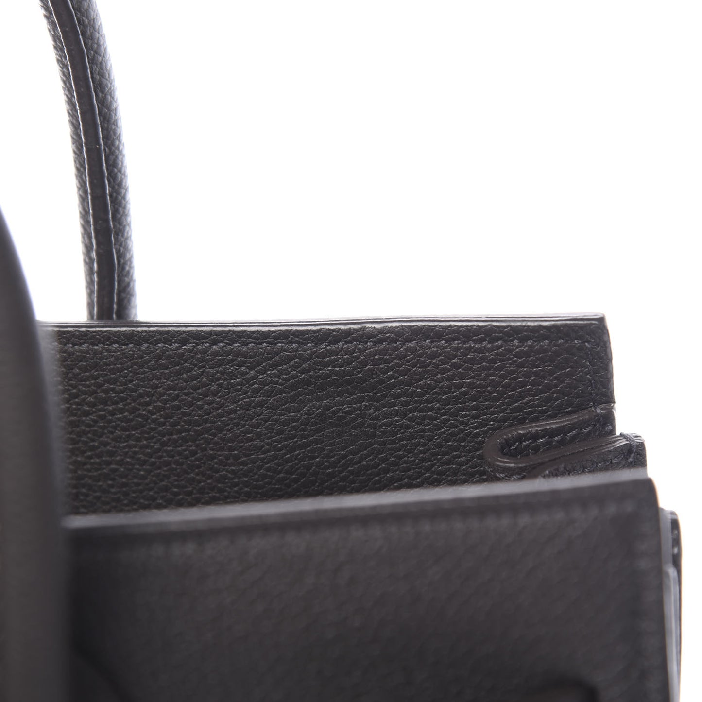 Grained Calfskin Baby Sac De Jour Coal