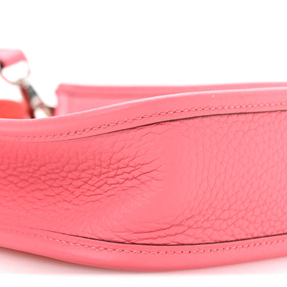 Hermes Taurillon Clemence Amazone Evelyne TPM Rose Azalee Rouge Pivoine 9 of 11
