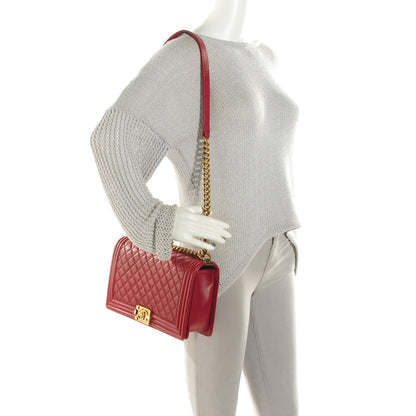 Chanel Lambskin Quilted New Medium Boy Flap Red 2 of 8