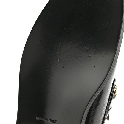 Chanel Calfskin Enamel Charms Mocassin Loafers 35.5 Black 9 of 10