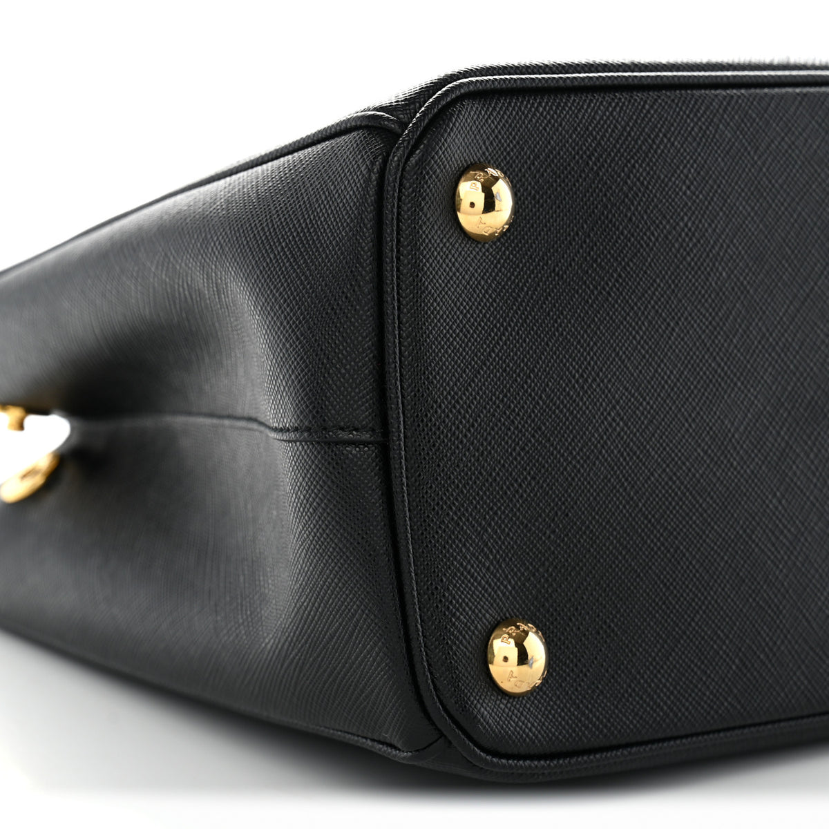 Saffiano Small Galleria Double Zip Tote Black