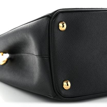 Prada Saffiano Small Galleria Double Zip Tote Black 8 of 9