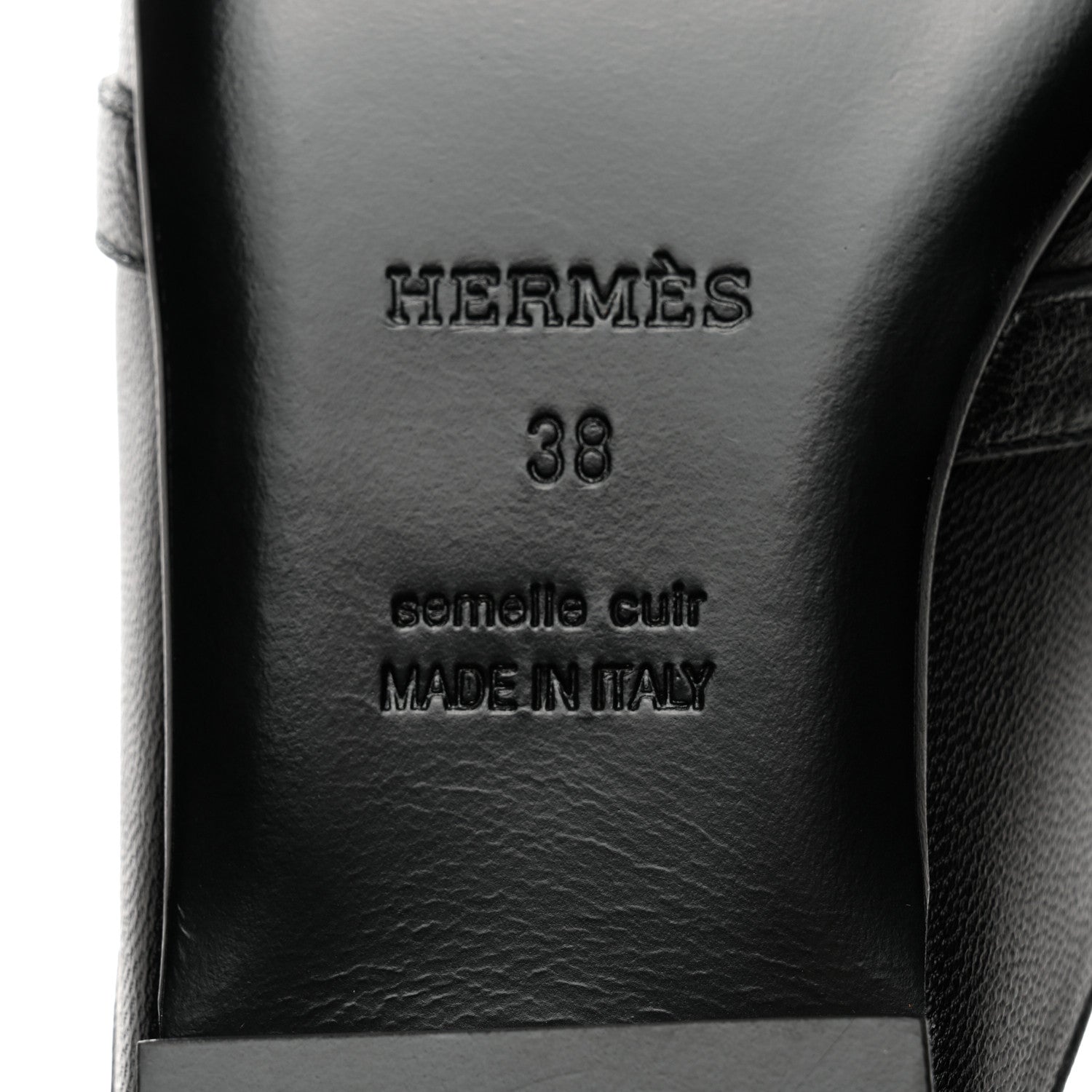 Hermes Goatskin Oz Mules 38 Black 8 of 10