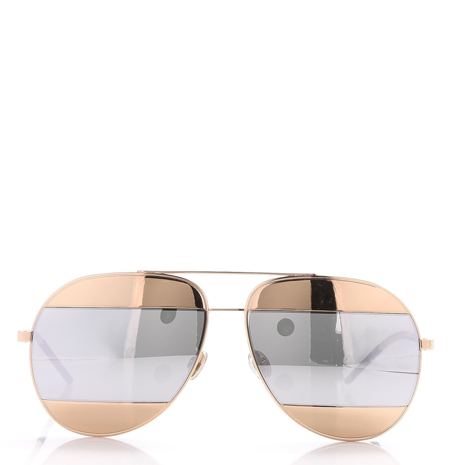 Christian Dior Split 1 Aviator Sunglasses Gold 2 of 8
