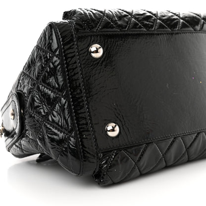 Chanel Patent Quilted Day Glo Flap Bag Black 9 of 14