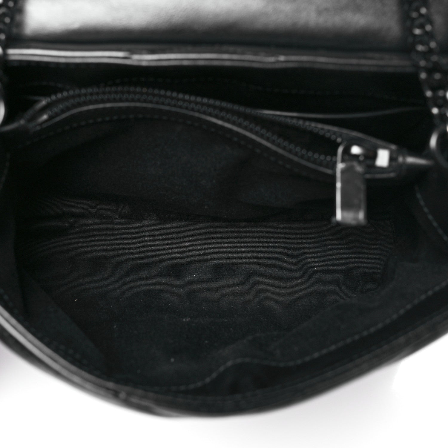 Saint Laurent Calfskin Y Quilted Monogram Monochrome Small Loulou Chain Satchel Black 5 of 10