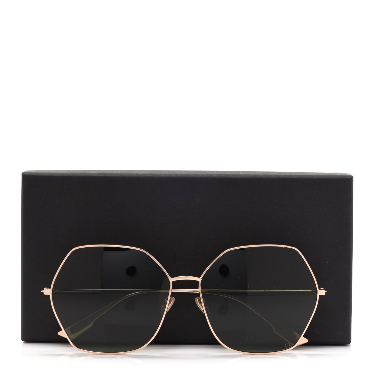Metal Stellaire 8 Sunglasses Rose Gold Green