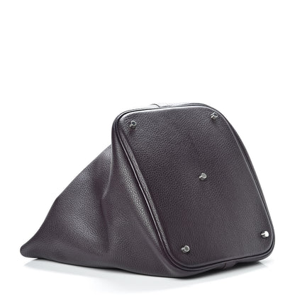 Hermes Taurillon Clemence Picotin Lock 26 GM Raisin 4 of 11