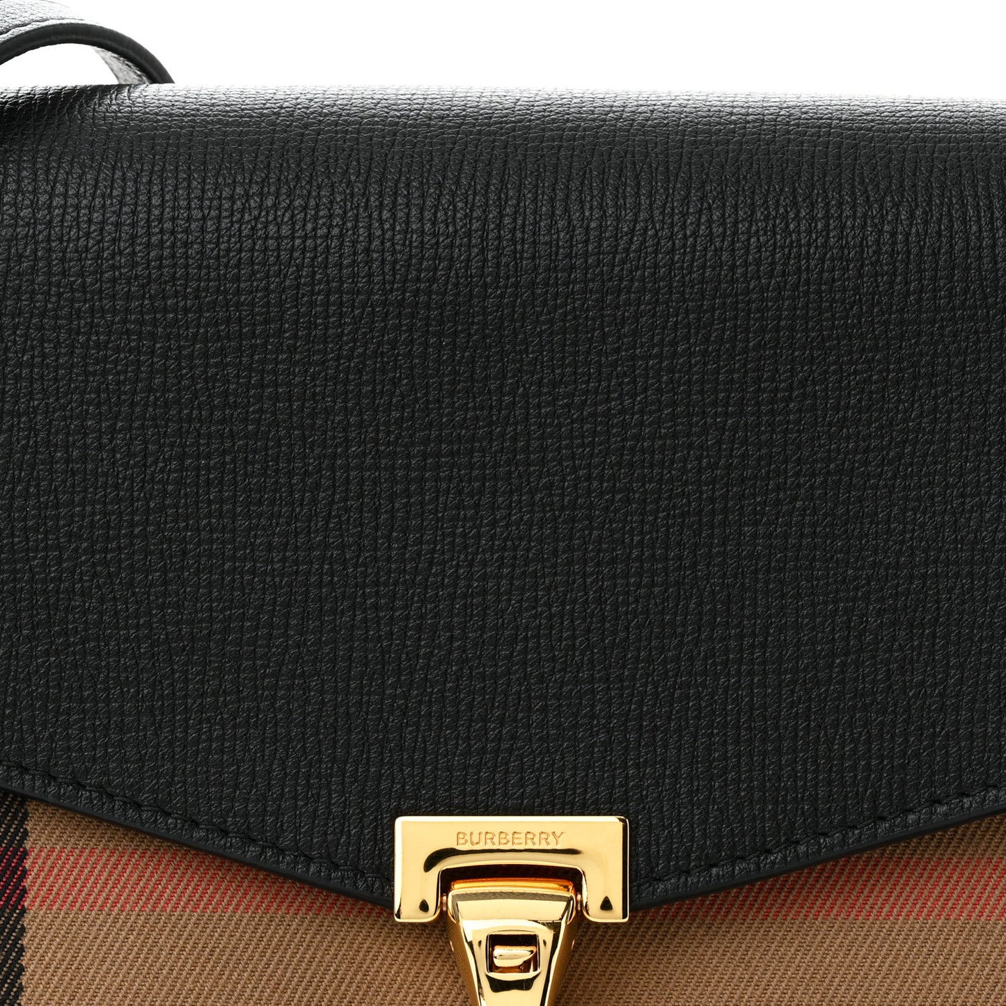 Derby Calfskin House Check Baby Macken Crossbody Bag Black