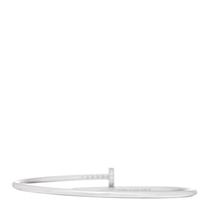 Cartier 18K White Gold Diamond Small Juste Un Clou Bracelet 19 2 of 5