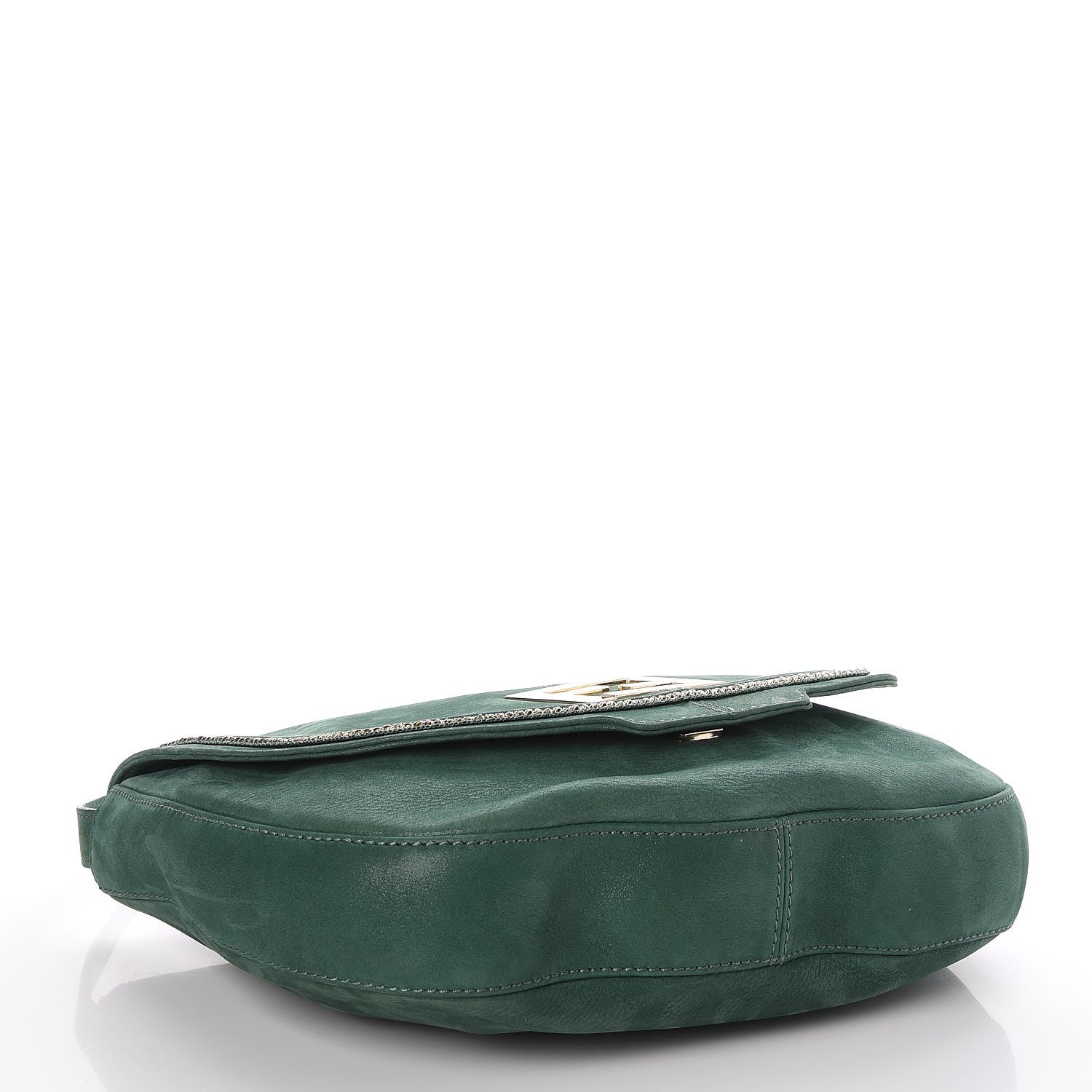 Fendi Metallic Calfskin Crossbody Green 4 of 7