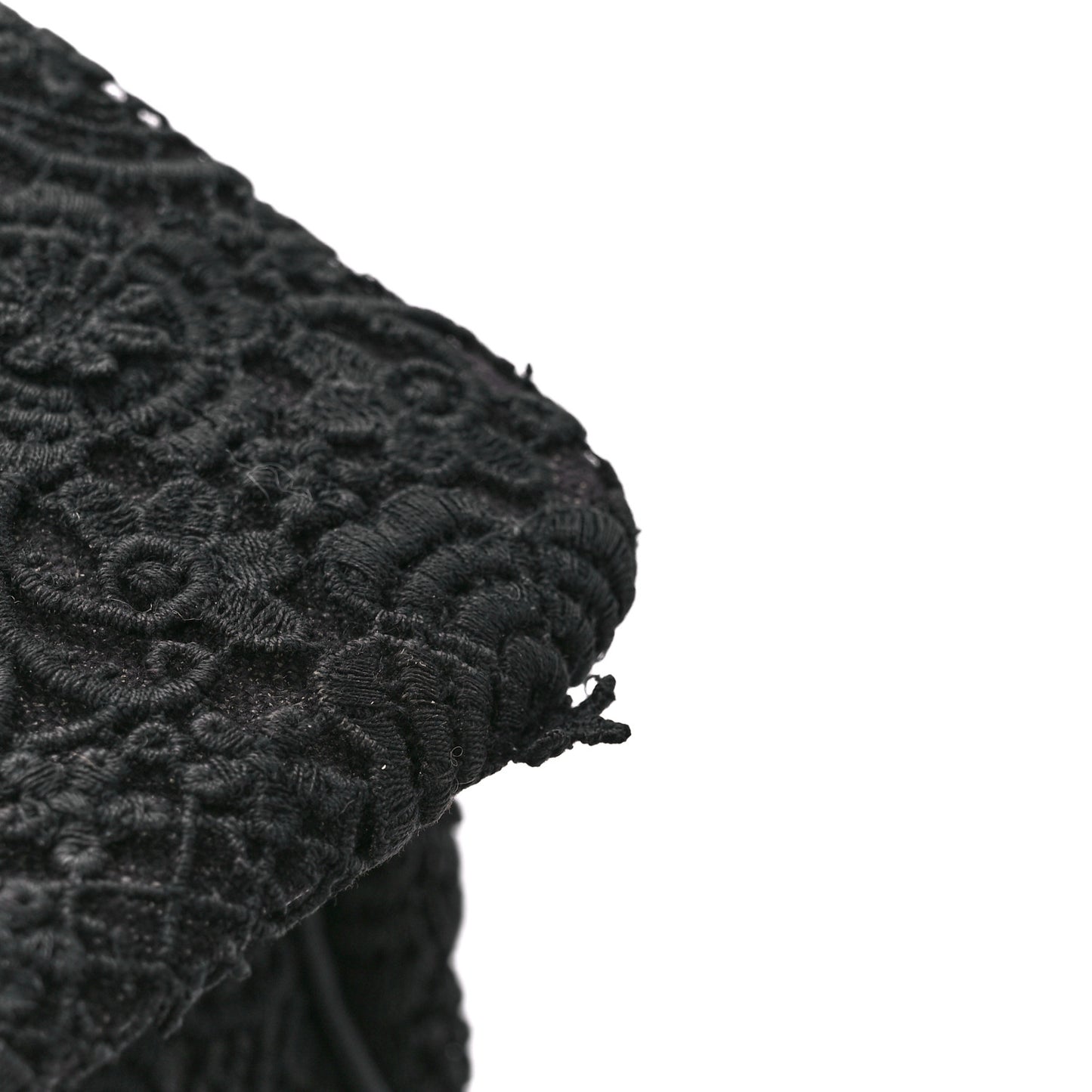 DOLCE & GABBANA Calfskin Lace Miss Sicily Satchel Black