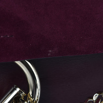 Chloe Suede Calfskin Medium Faye Shoulder Bag Dark Purple 9 of 12