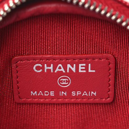 Chanel Caviar Quilted Zip Around Classic Coin Purse Red 6 of 7
