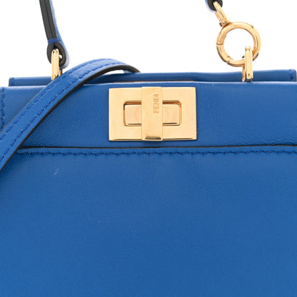 Fendi Nappa Micro Peekaboo Iconic Satchel Bluette 7 of 11