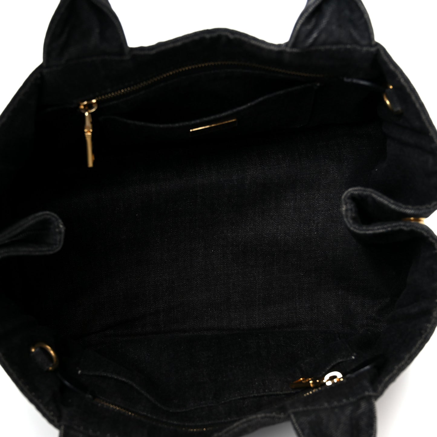 Denim Canapa Logo Tote Black
