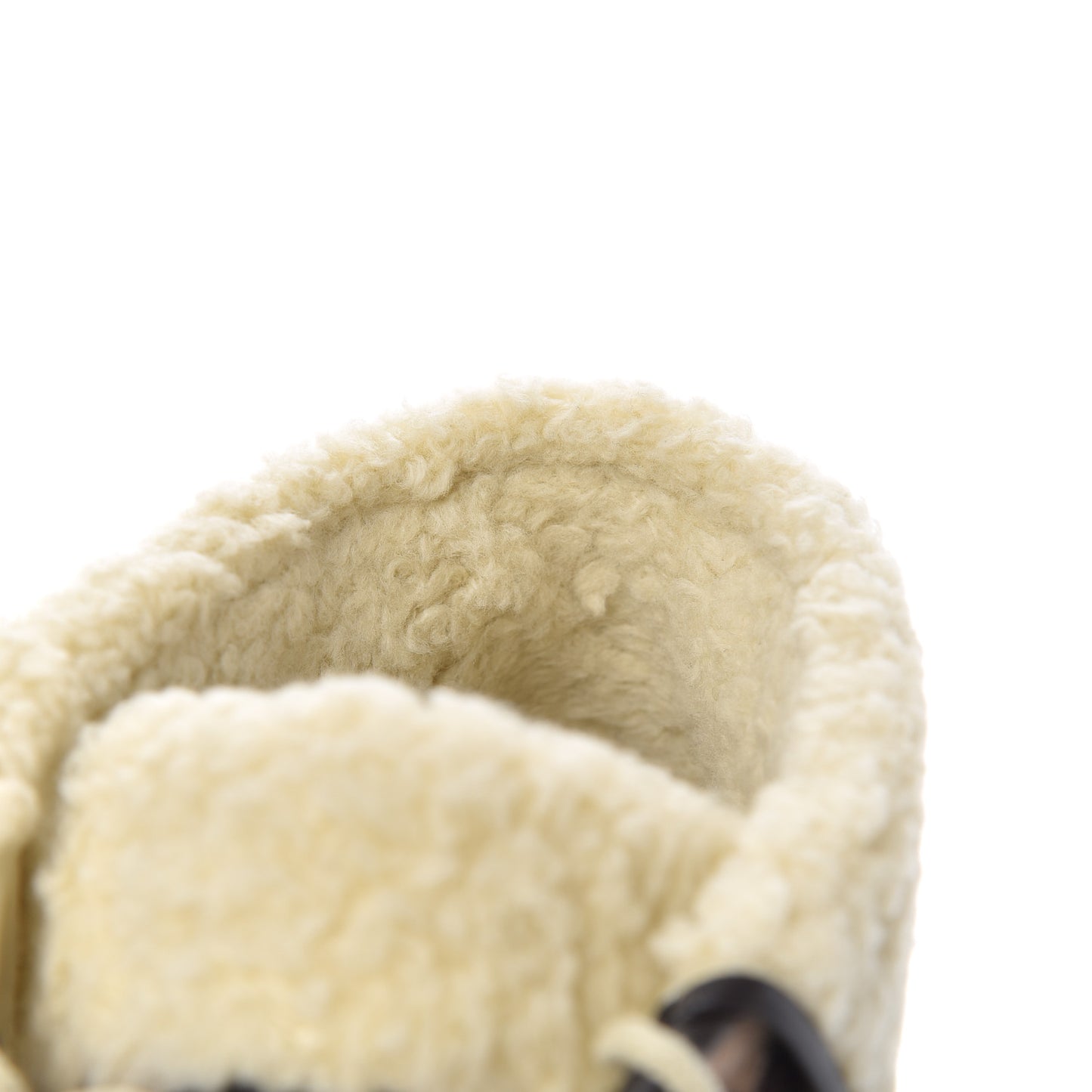 Wool Faux Shearling G Rhombus Womens Victor Ankle Boots 36.5 Beige Cocoa