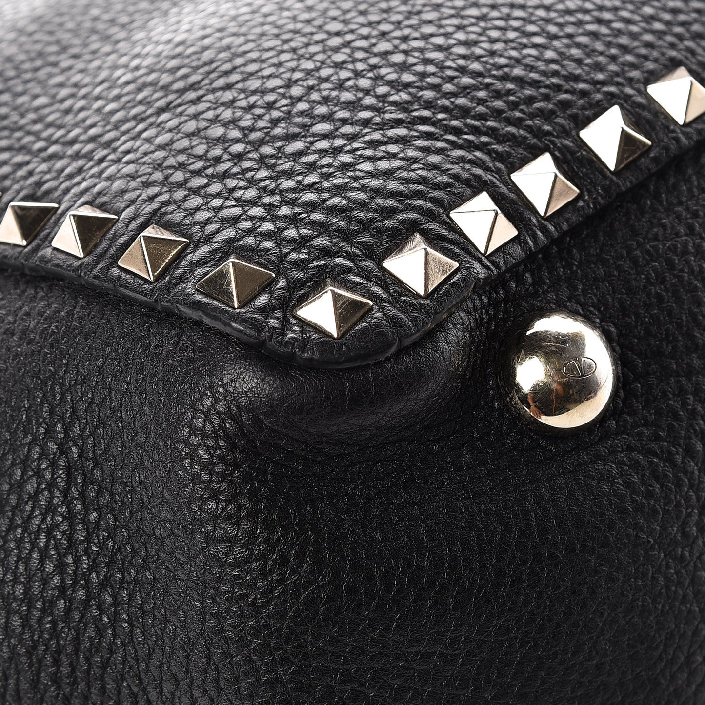 Alce Printed Calfskin Medium Rockstud Tote Black