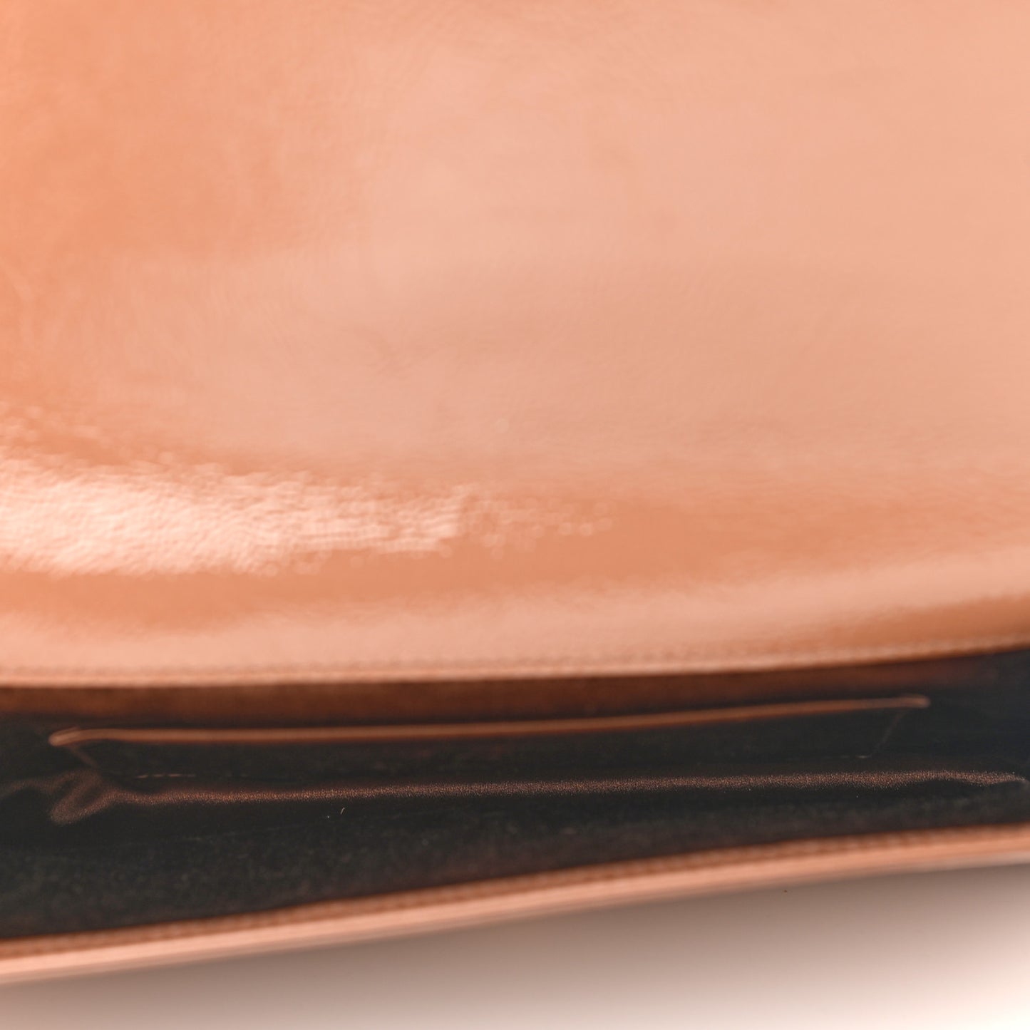 Patent Calfskin Large Belle De Jour Clutch Nude