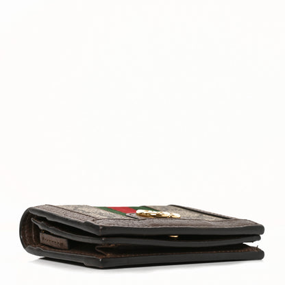 Gucci GG Supreme Monogram Web Ophidia Card Case Beige New Acero 4 of 7