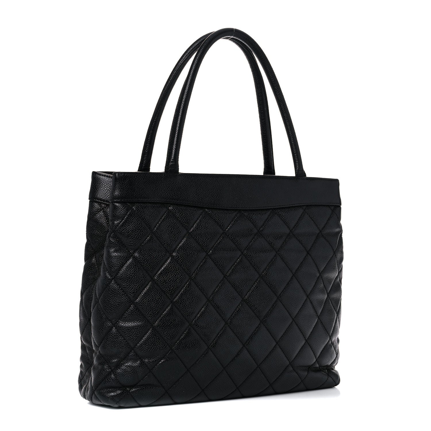 Chanel Caviar Quilted CC Shopping Tote Black 3 of 16