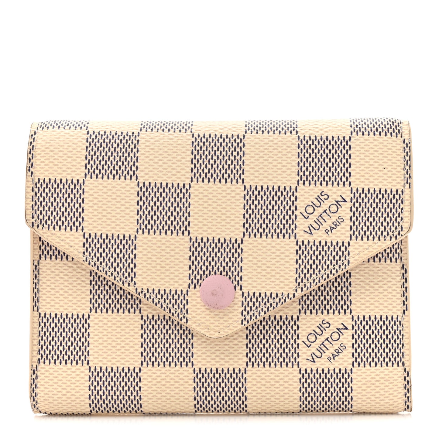 Damier Azur Victorine Wallet Rose Ballerine