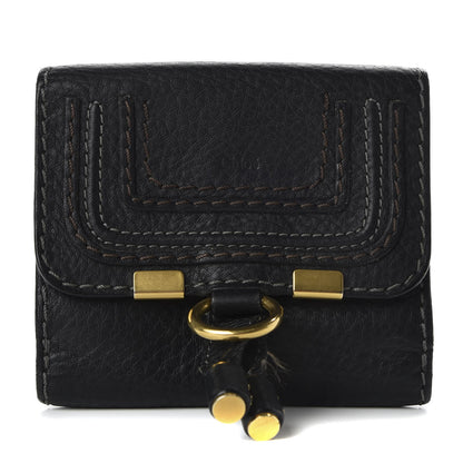 Chloe Grained Calfskin Marcie Square Wallet Black 1 of 7