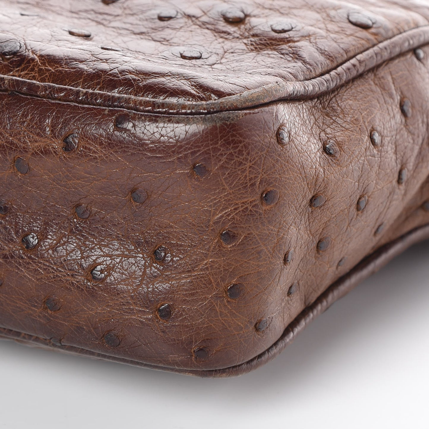 Ostrich Tassel Camera Case Brown