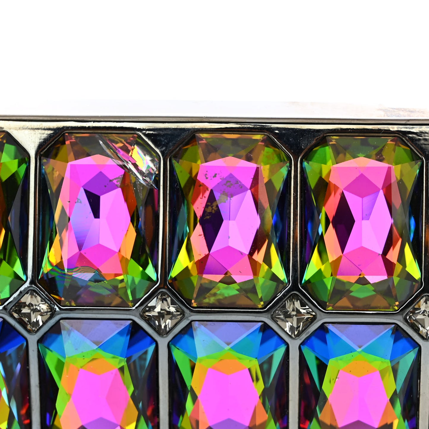 Crystal Minaudiere Clutch Multicolor