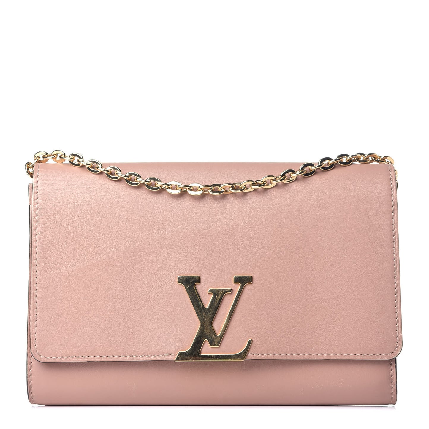 Calfskin Chain Louise GM Nude