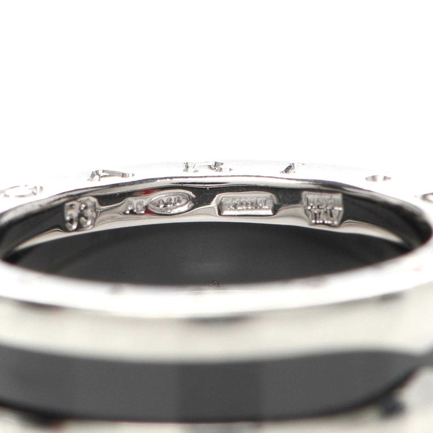 Bulgari Sterling Silver Ceramic Save The Children One-Band Ring 53 6.25 5 of 6