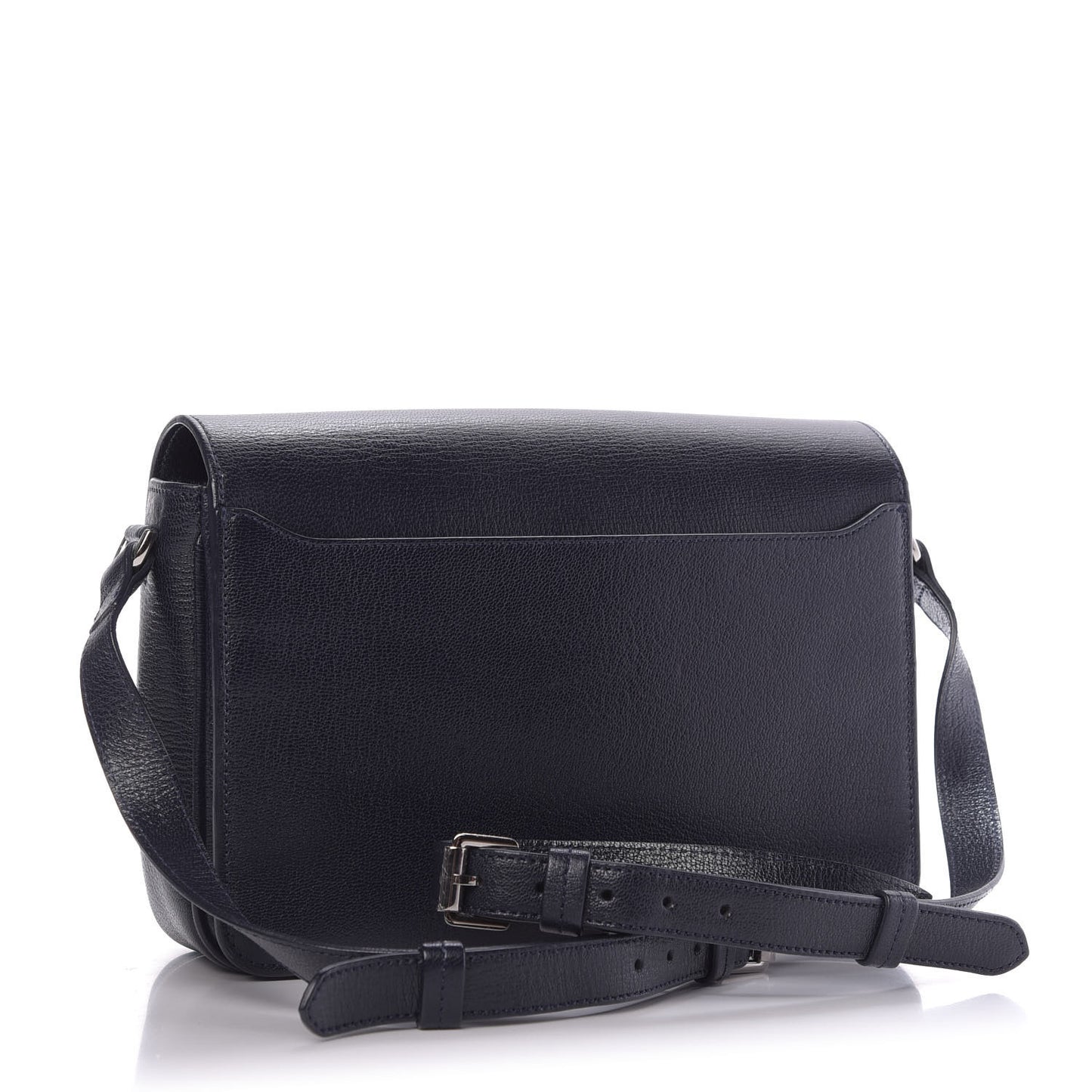 Shiny Goatskin Bayswater Shoulder Bag Midnight